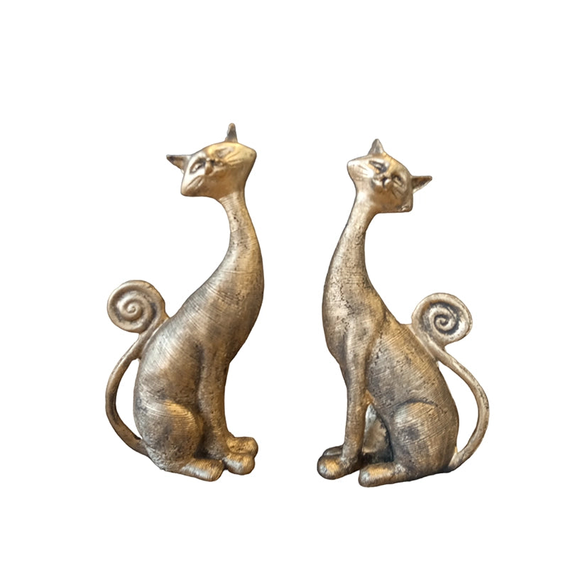 Set 2 figurine decorative Pisica din polirasina
