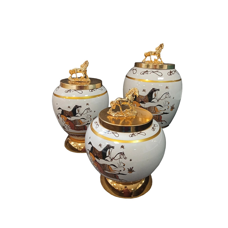 Set 3 boluri decorative din  ceramica