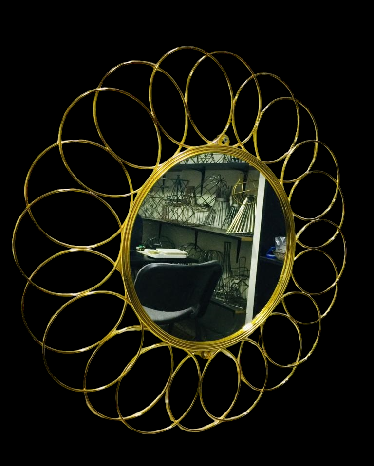 Oglinda de Perete Auriu 73 cm